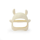 White silicone ring with a llama design on a white background