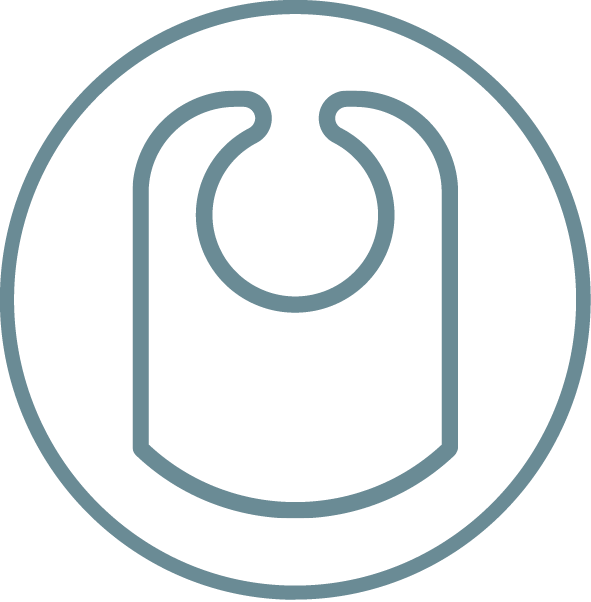 Icon of an oversized pouch on a bib