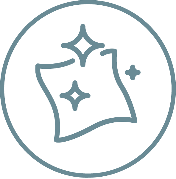 Icon of a waterproof surface with stars