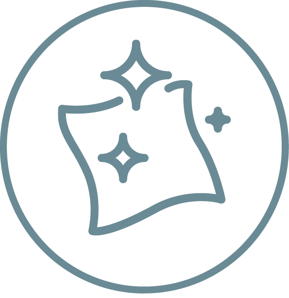Icon of a waterproof surface with stars